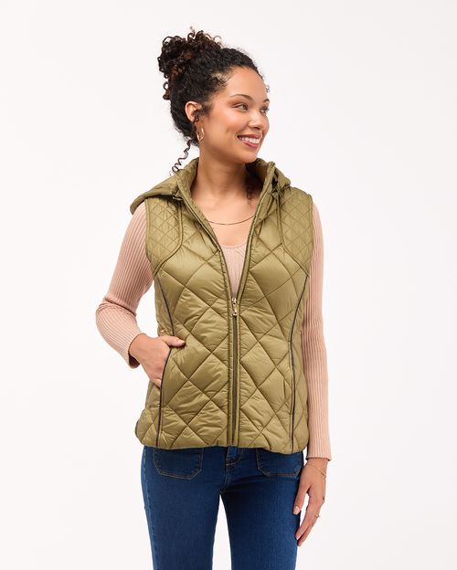 Chaleco Mujer Paola Verde Militar