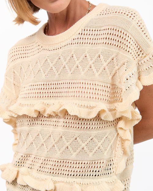 Chompa Mujer Anny Beige Arena