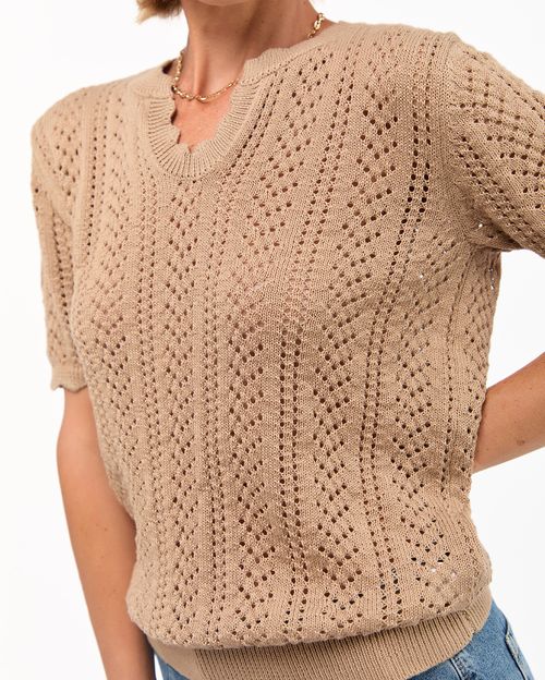 Chompa Mujer Osiris Beige Latte