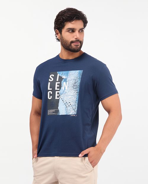 Polo Hombre Ronald Azul Nautico Seda
