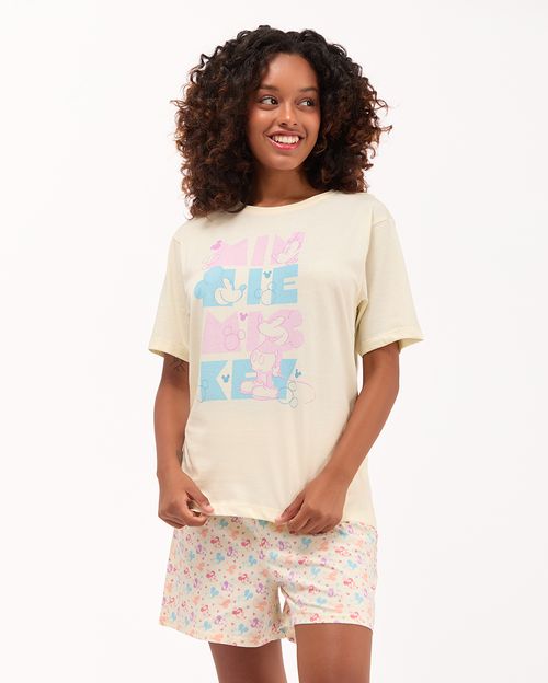 Polo Pijama Mujer Flavia Crema Pastel