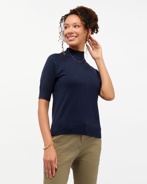 Chompa Mujer Valentina Solid Azul Náutico