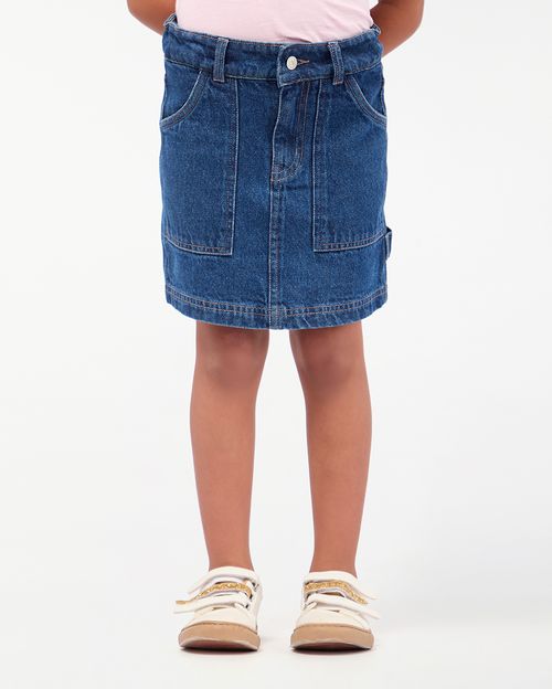 Falda Denim Niña Larisa Blue Wash