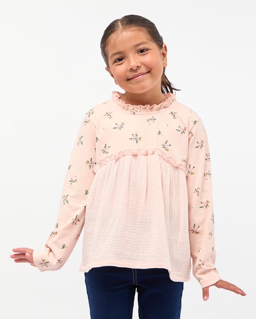Blusa Niña Edith Rosado Agua