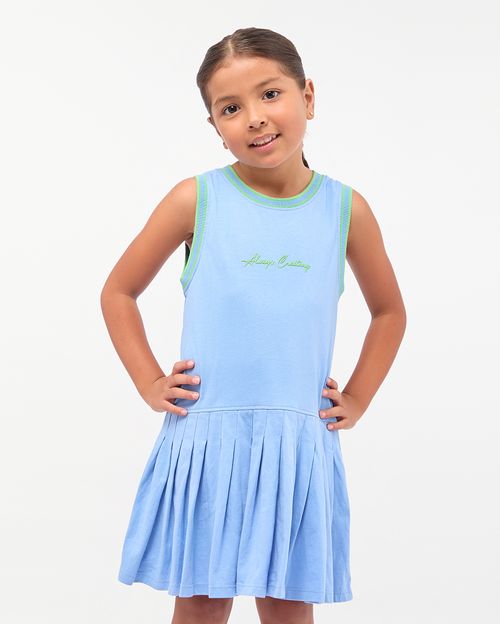 Vestido Niña Margarita Celeste Dusk