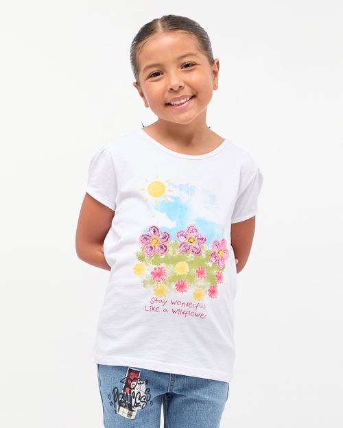 Polo Niña Aria Blanco Optico