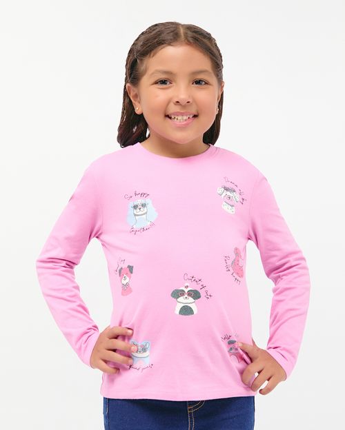 Polo Niña Mariamanda Rosado Carmín