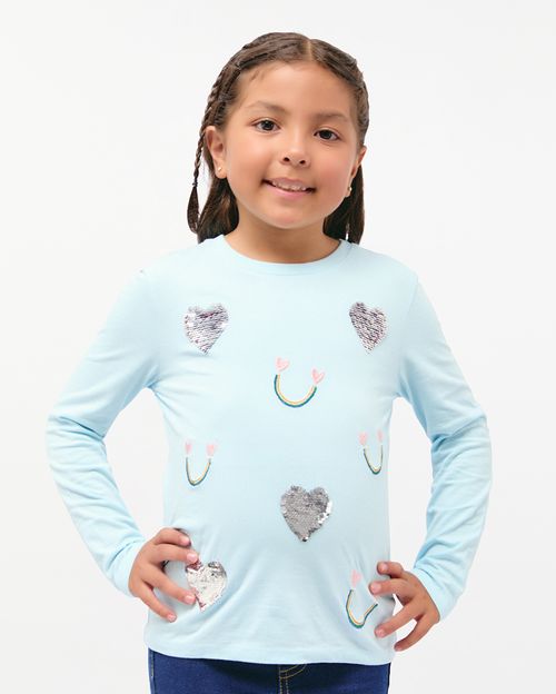 Polo Niña Mariamanda Celeste Agua