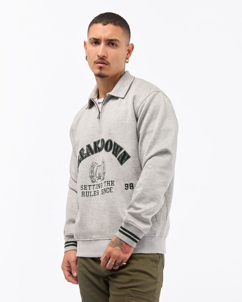 Polera Hombre Edisone Gris Melange