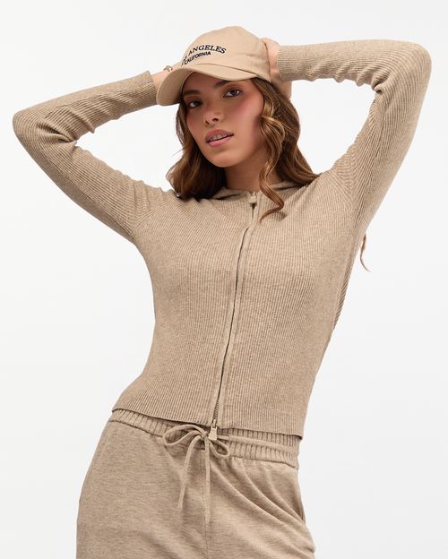 Casaca Mujer Viviana Beige Melange