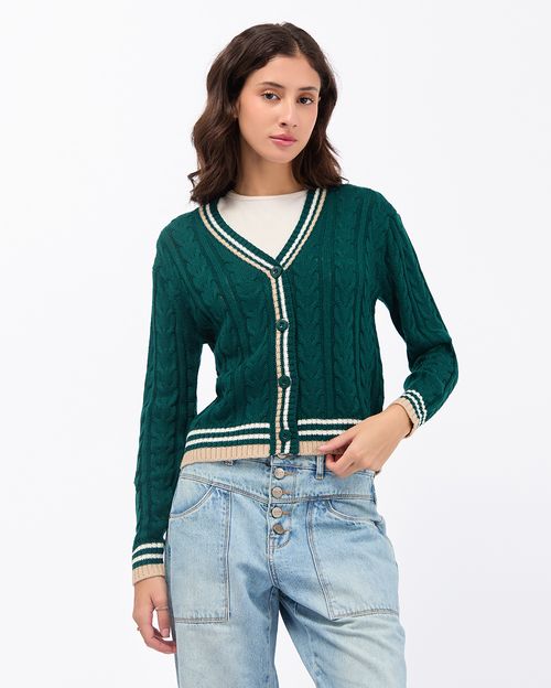Chompa Mujer Openbor Verde Esmeralda