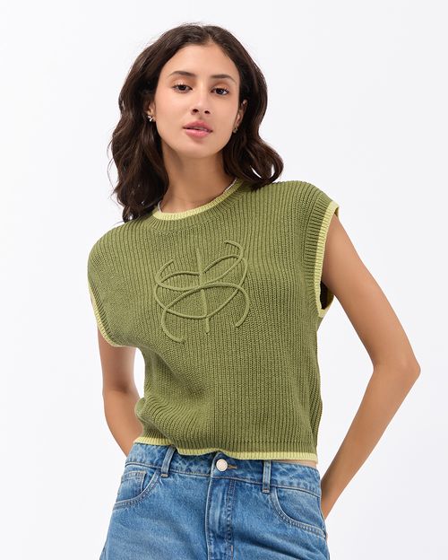 Chaleco Mujer Elia Verde Olivo