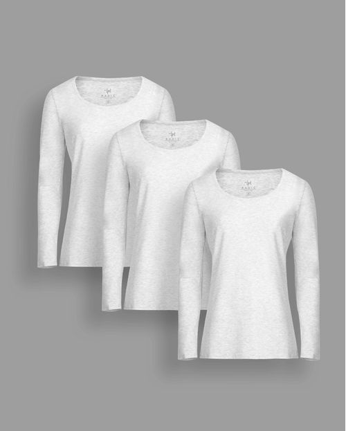Pack de 3 polos manga larga Cuello V Niquel Poly