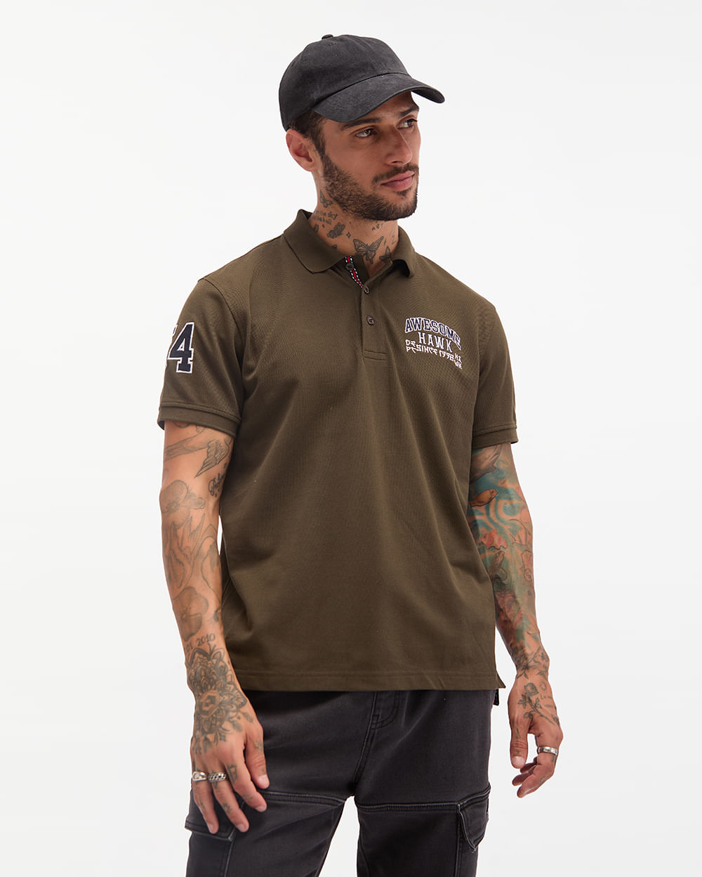 Polo-Cuello-Camisa-Hombre-Ivan-Verde-Militar-M