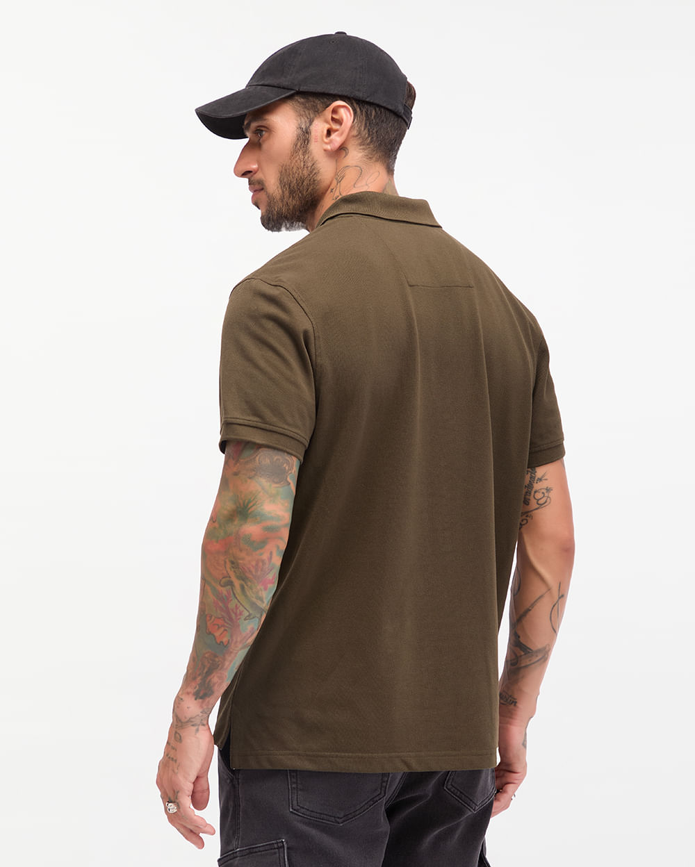 Polo-Cuello-Camisa-Hombre-Ivan-Verde-Militar-M