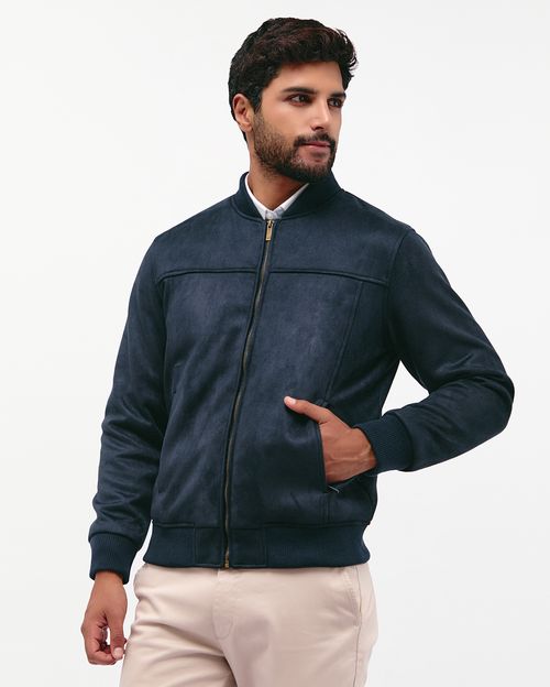 Casaca Hombre Arones Azul Nautico Seda