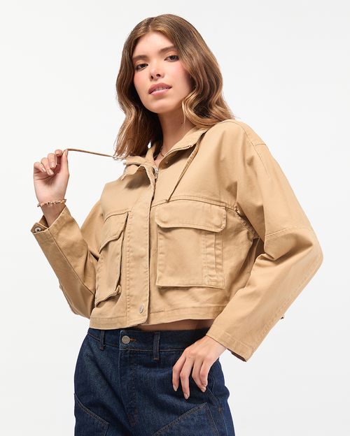 Casaca Mujer Edelina Beige Oscuro