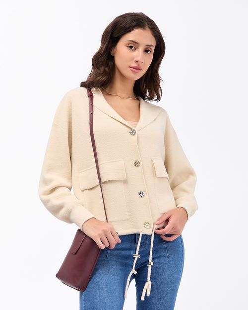 Casaca Mujer Ebereda Crema Pastel