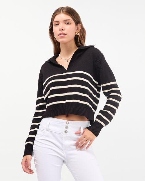 Chompa Mujer New Close Negro