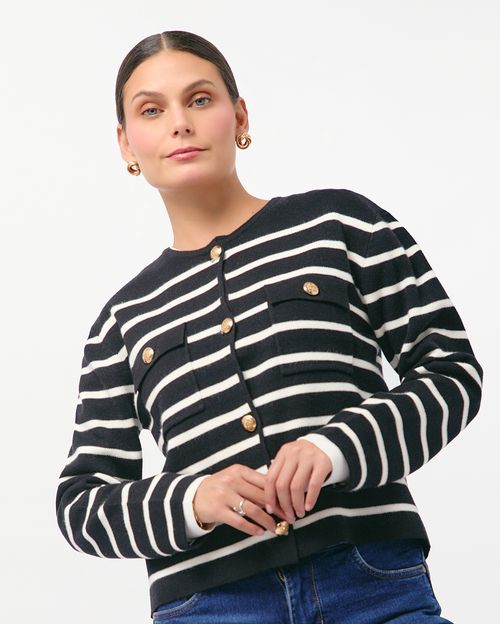 Cardigan Mujer Estrella Negro