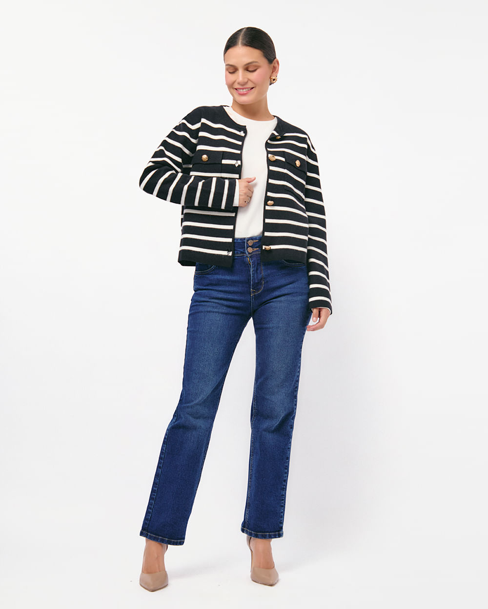 Cardigan-Mujer-Estrella-Negro-S