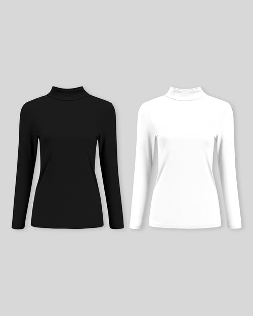 Pack de 2 cafarenas negro / blanco óptico