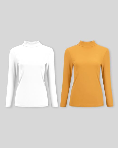 Pack de 2 cafarenas blanco óptico / mostaza albaricoque