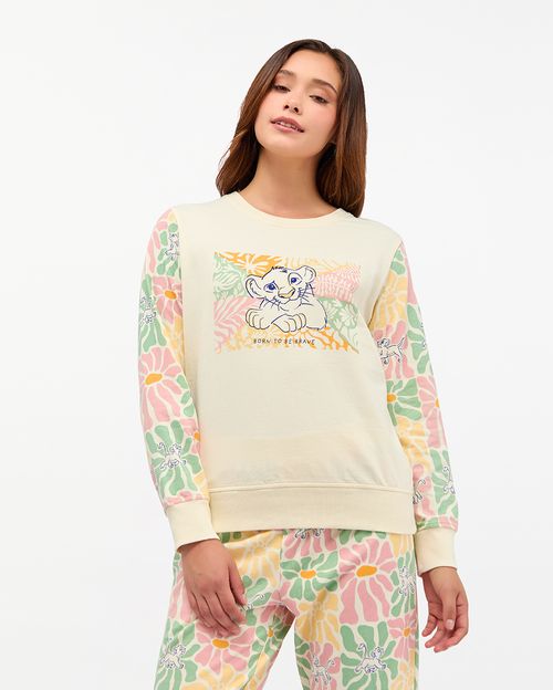 Pijama 2 Piezas Mujer Ainara Crema Pastel