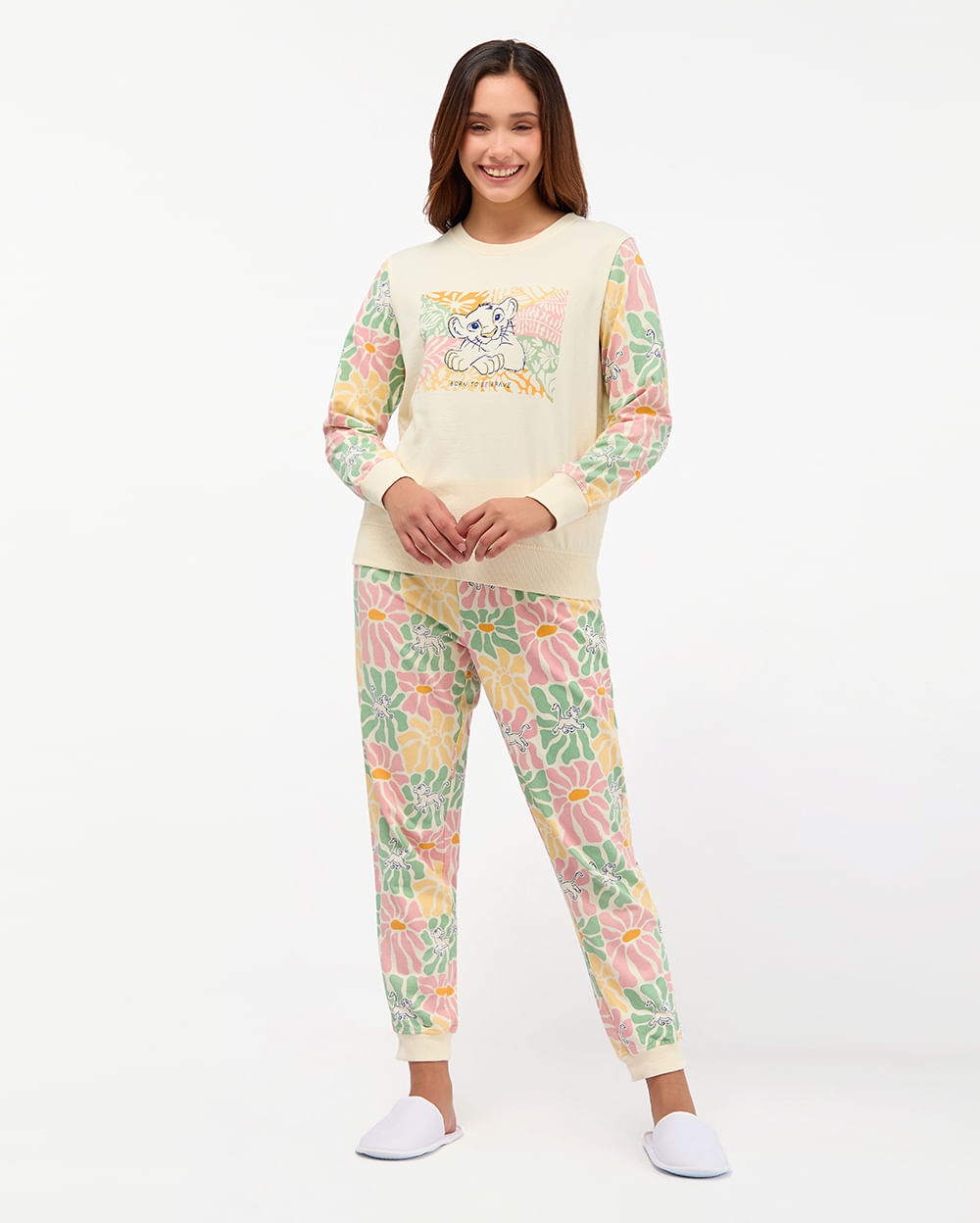 Pijama-2-Piezas-Mujer-Ainara-Crema-Pastel-S