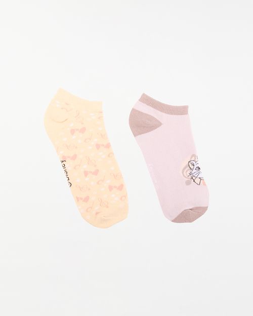 Calcetines Pack X 2 Mujer Emma Lila Violet/Melon Vintage