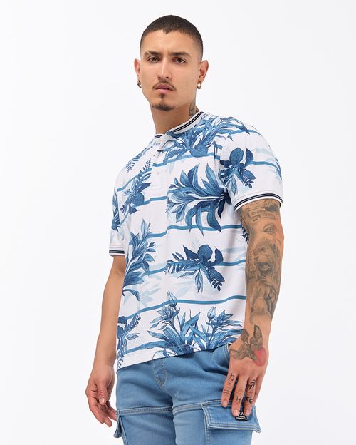 Polo Cuello Camisa Hombre Cobos Blanco Optico