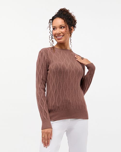 Chompa Mujer Mora B Marron Roble