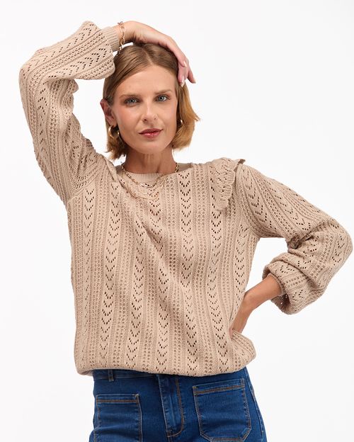 Chompa Mujer Dana Beige Latte