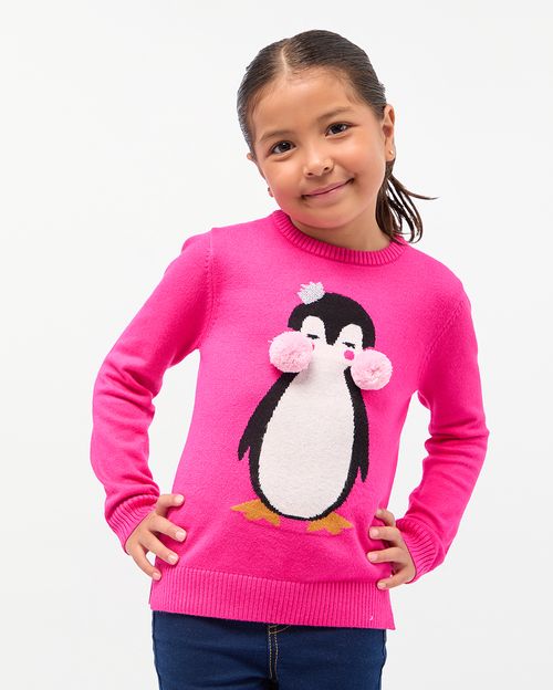 Chompa Niña Leonor Viva Magenta