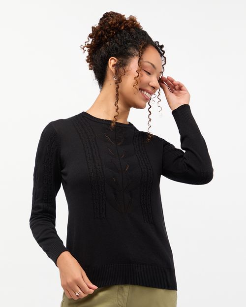Chompa Mujer Mora Negro