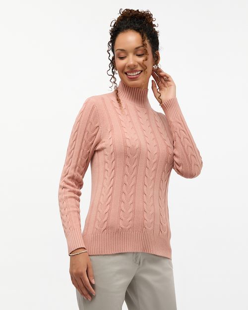 Chompa Mujer Mora Rosa Desierto