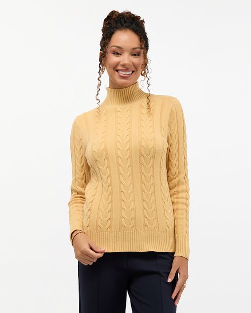 Chompa Mujer Mora Amarillo Trigo