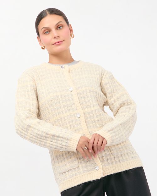 Chompa Mujer Nadia Crema Pastel