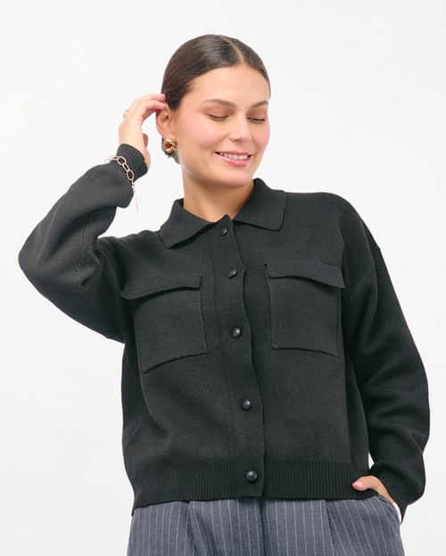 Cardigan Mujer Ceci Gris Noche