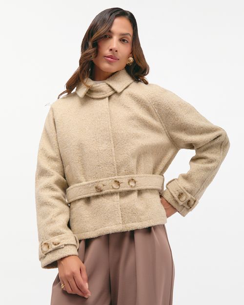 Abrigo Mujer Anto Beige Natural