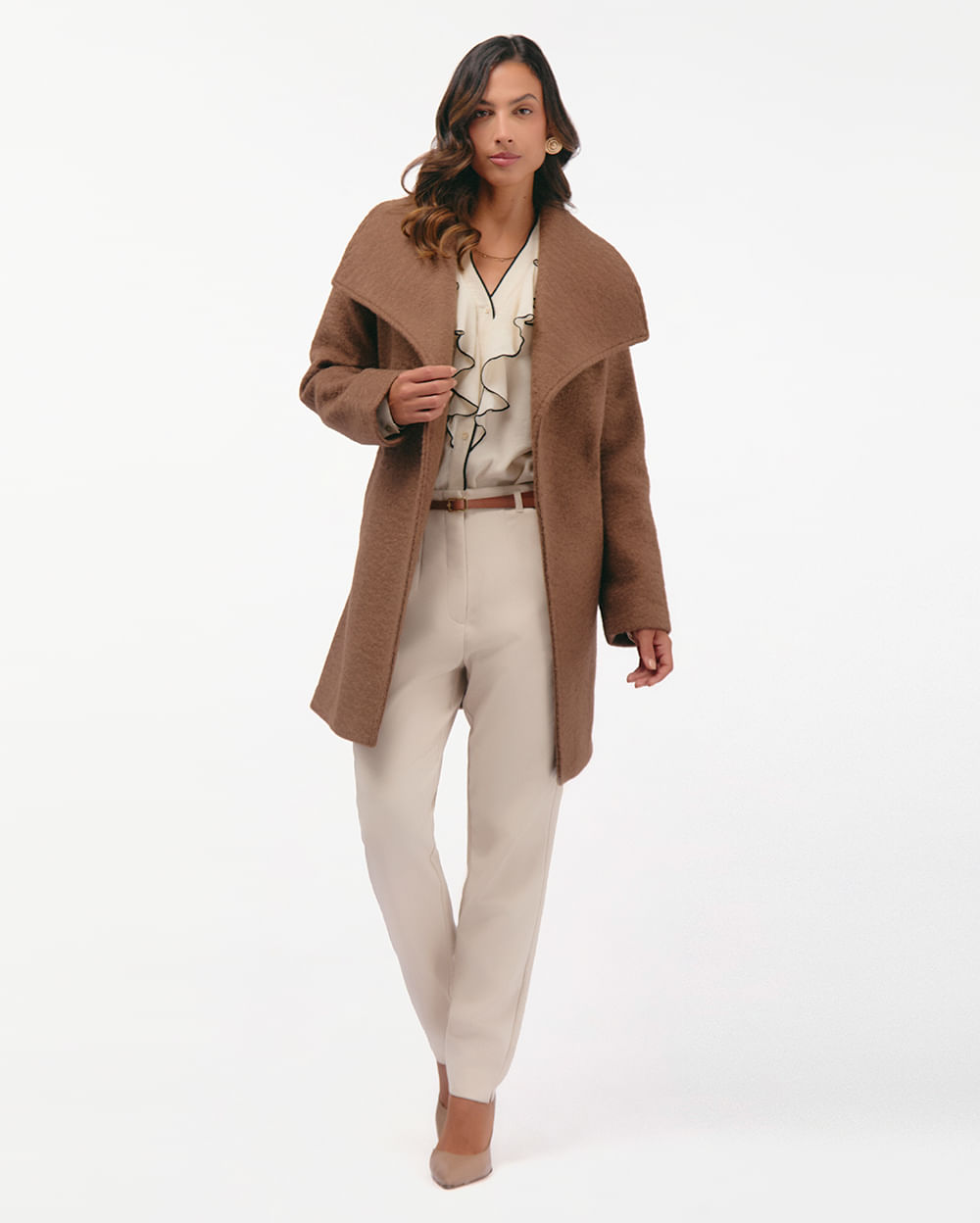 Abrigo-Mujer-Akira-Beige-Topo-S