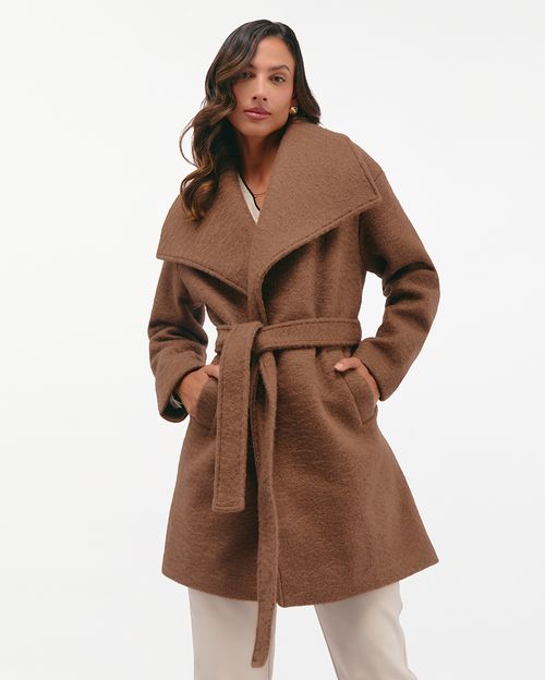 Abrigo Mujer Akira Beige Topo