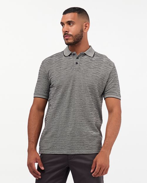 Polo Cuello Camisa Hombre Araan Gris Castor