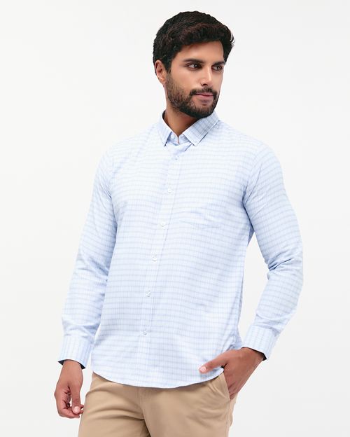 Camisa Hombre Piedro Celeste Agua