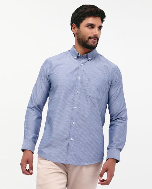 Camisa Hombre Piedro Azul Violeta