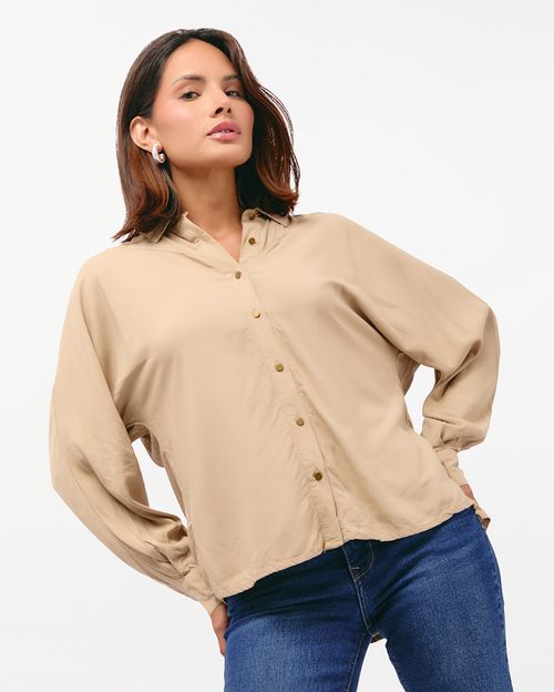Blusa Mujer Susan Beige Tabaco
