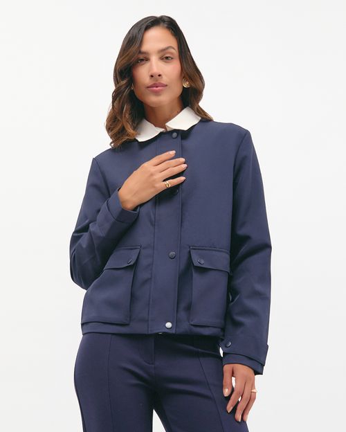 Blazer Mujer Roxy Azul Mora
