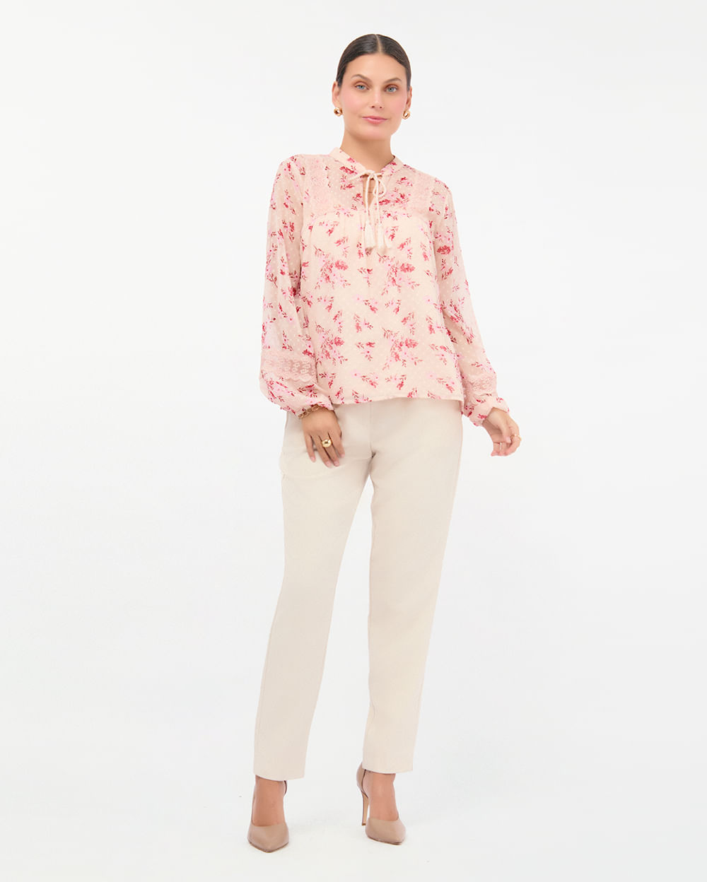 Blusa-Mujer-Flor-Rosado-S