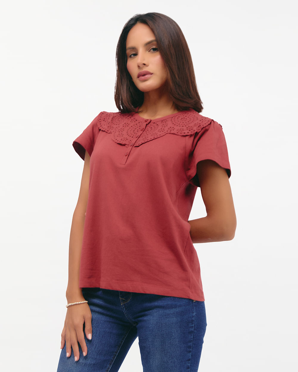 Polo-Mujer-Flora-Ladrillo-S