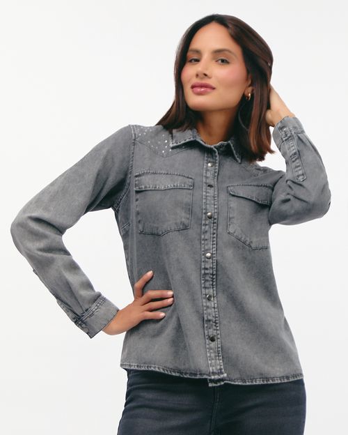 Blusa Mujer Perla Stone Negro